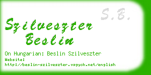 szilveszter beslin business card